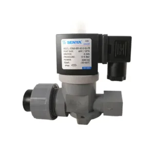2C series CPVC plastic solenoid valve with a filter integration and strong corrosion resistance